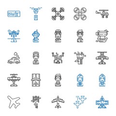 aircraft icons set