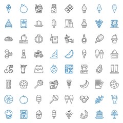 dessert icons set