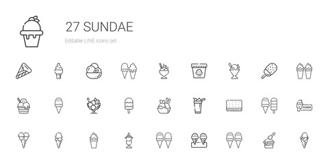 sundae icons set