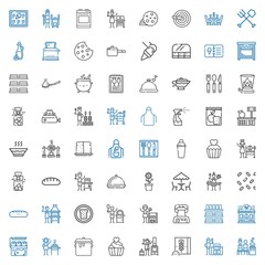 cook icons set