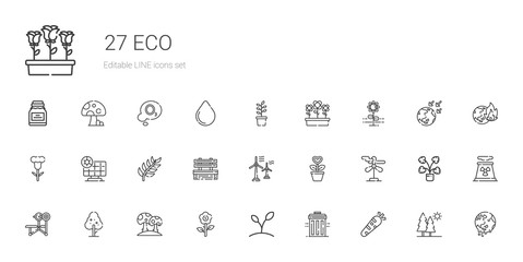 eco icons set