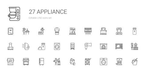 appliance icons set