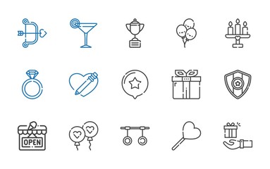 celebration icons set