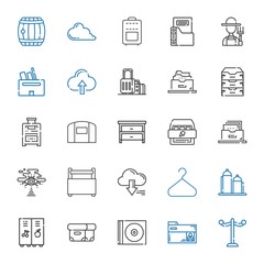 storage icons set