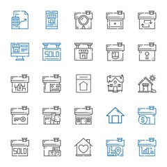 mortgage icons set