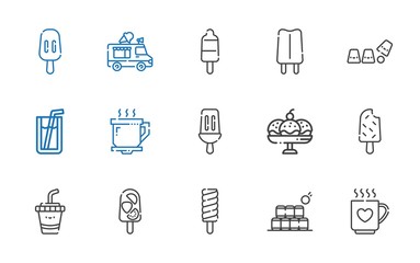 refreshment icons set