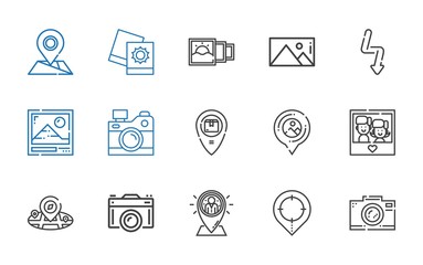 photograph icons set