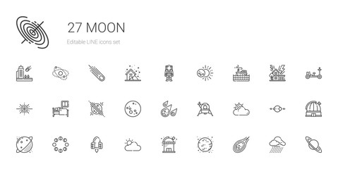 moon icons set