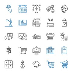 market icons set