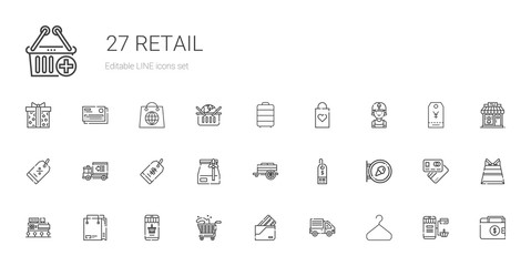 retail icons set