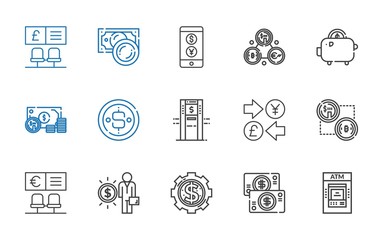 exchange icons set