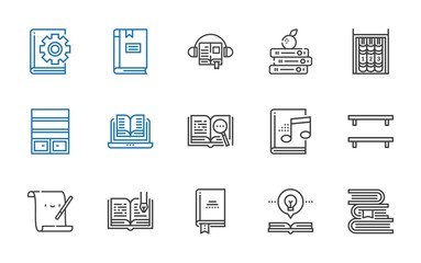 literature icons set