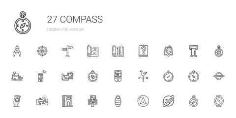 compass icons set