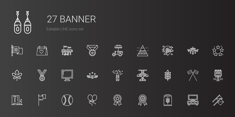 banner icons set