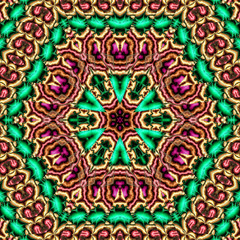 abstract hexagonal fractal illustration