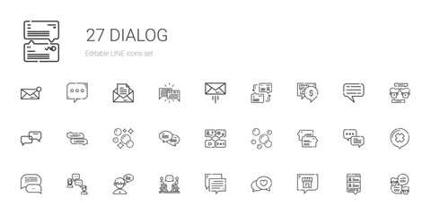 dialog icons set