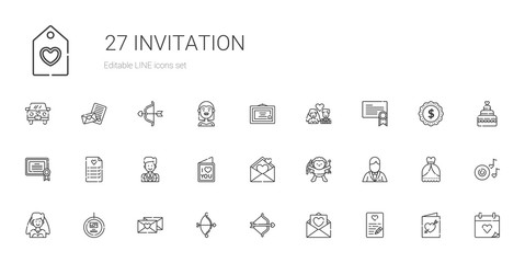 invitation icons set