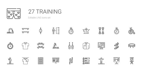 training icons set