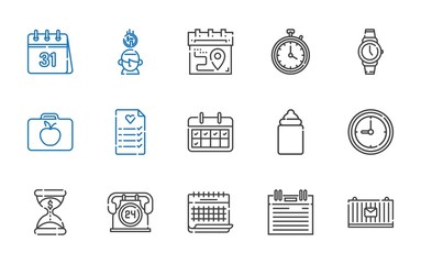 time icons set
