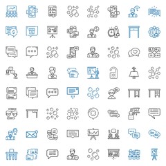 discussion icons set
