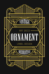 Creative Line Art Art Deco Label Decorative Vintage Logo Badge Beautiful Ornament