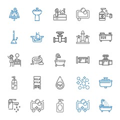 faucet icons set