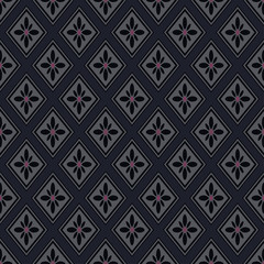 Japanese pattern with oriental motifs. Dark blue background. Vector for fabric and Furoshiki Gift Wrap, kimono, wrapping paper