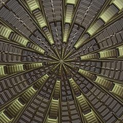 3d effect - abstract polygonal metallic surface graphic