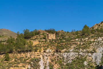 Fototapeta na wymiar landscape of the Rambla de Hirmes area in Beninar (Spain)