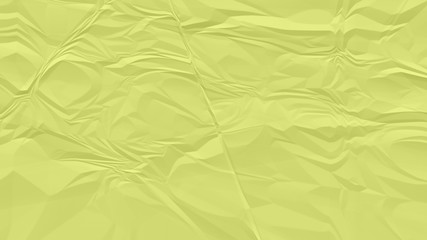 crumpled yellow paper background close up