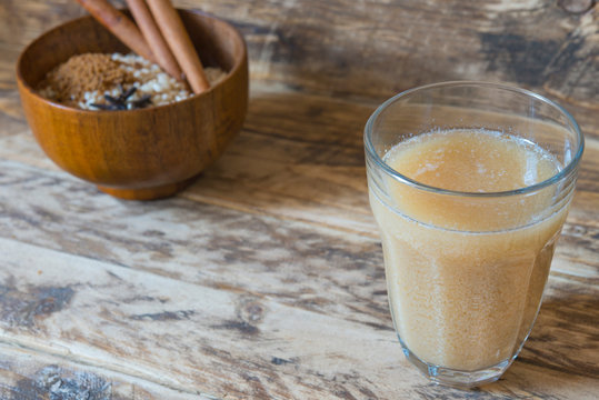 Drink colombia (rice, sugar, canela, pineapple)