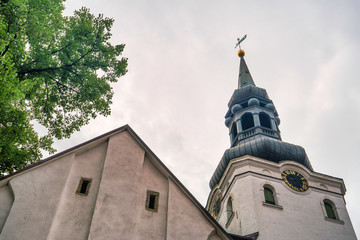 View of the St. Mary's Cathedral in old Tallinn.