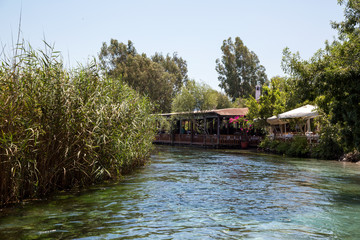 Fototapeta na wymiar Azmak river in Akyaka, Mugla, Turkey