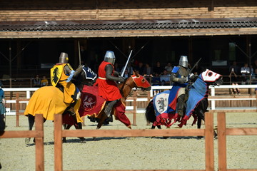 battle between knights in a tournament