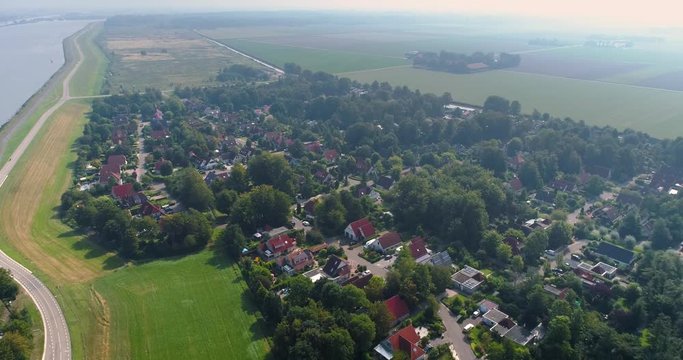 The Dutch City Called Ketelhaven, Flevoland, Netherlands / Holland &ndash; 4K Drone Footage