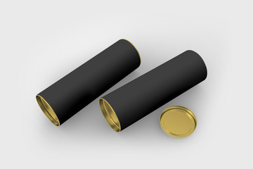 3D illustrator Empty clean showcase for branding. Mockup object in form cylinder