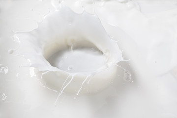 Pouring milk splash