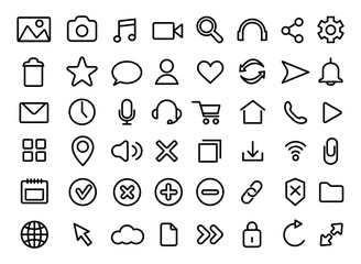 Set of user interface icons. Web icons for APPS