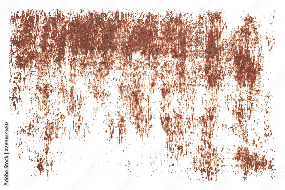 Aufkleber pieces of rust isolated on a white background.