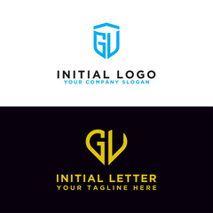 Modern graphic design set logo, Inspirational GV logo design for all companies. -Vectors