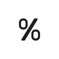 Black percent sign vector
