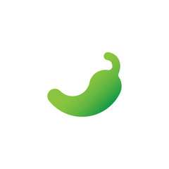 Green pepper vector flat icon