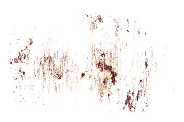 pieces of rust isolated on a white background.