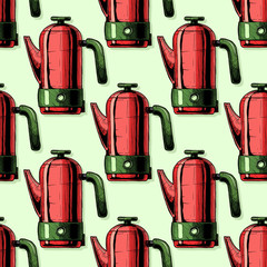 Pattern with coffee machines