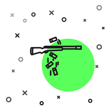 black rifle green circle white background clip art preview