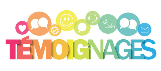 Bannière concept vecteur TEMOIGNAGES