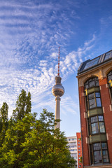 Fototapeta na wymiar Cityscape of Berlin with TV tower, Germany