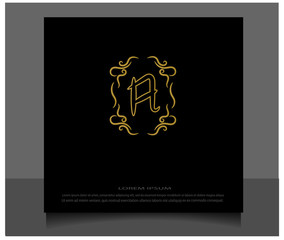 A initial letter vintage logo, modern logo template with simple design. Eps 10.