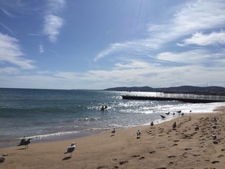 beach and sea saint Raphael france