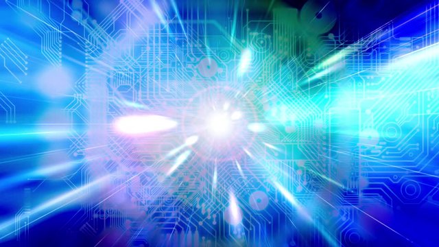 クールなデジタル＆未来的なスピード感のあるVJライクなCG ループ